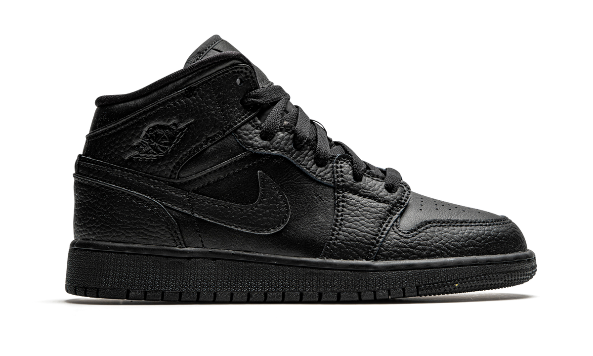 Air Jordan 1 Mid GS Triple Black 554725 091